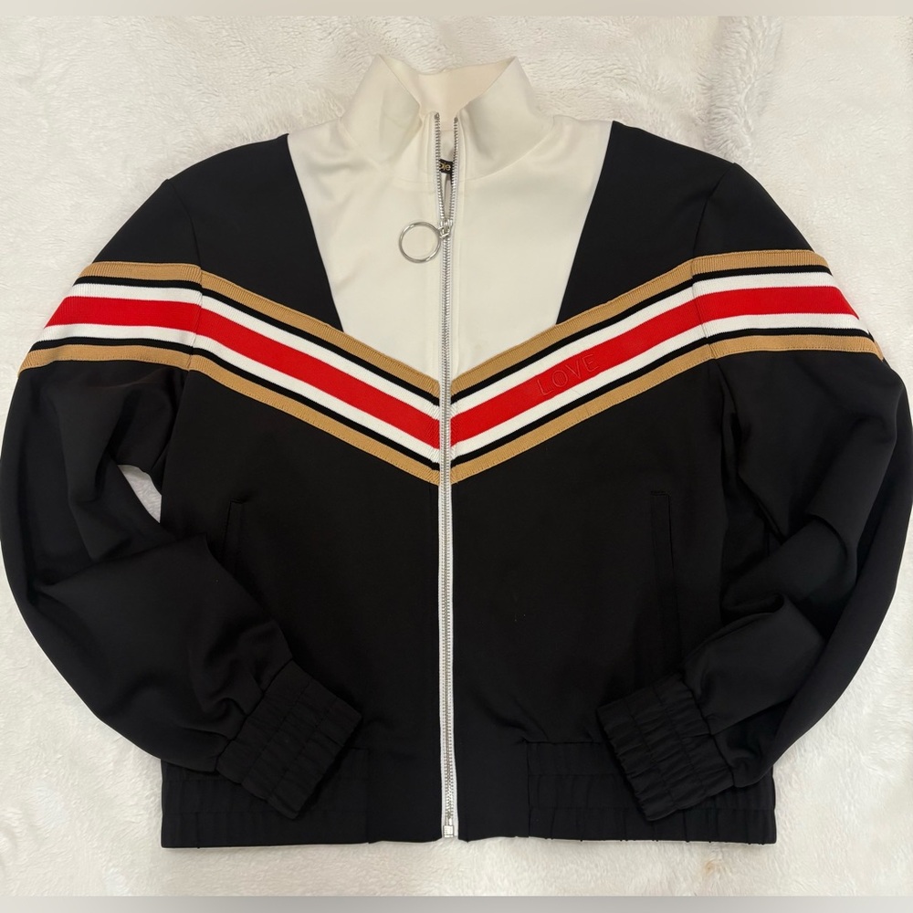 Make Thelo Love Striped Bomber Jacket Size 1 - Picture 8 of 13